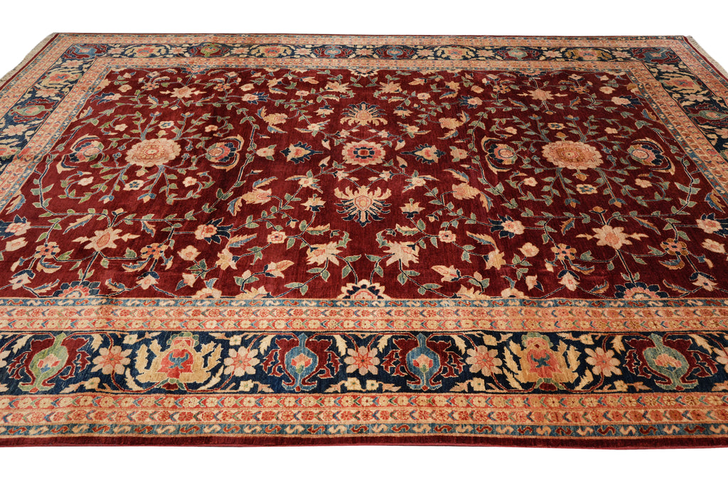 10 x 13 High Quality Natural Organic Wool Zigler Chobi Peshawar Rug #PIX-5263