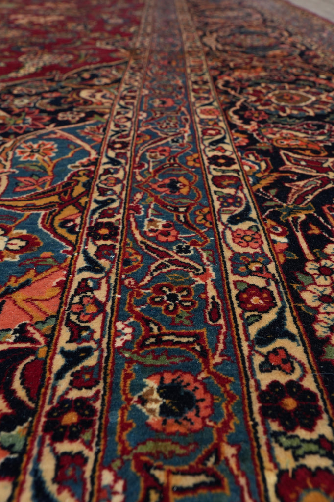 10 x 14 Authentic Antique Persian Kashan Rug Rich #PIX-2454