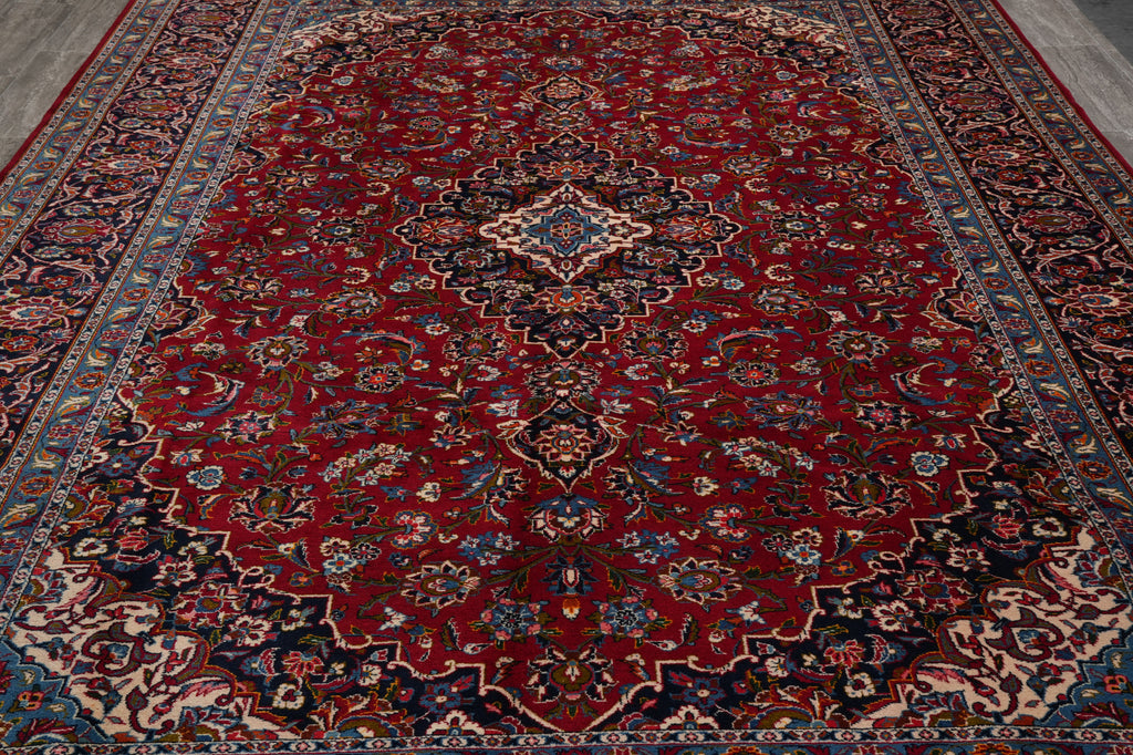 9.4 x 13 Traditional Classic Iran Persian Kashan Rug Popular Shark Tank Rug on Sale #F-4569
