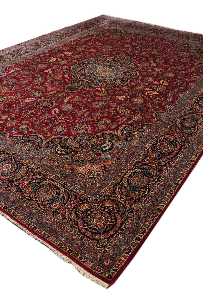 10 x 14 Authentic Antique Persian Kashan Rug Rich #PIX-2454