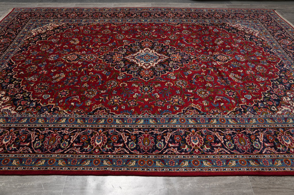 9.4 x 13 Traditional Classic Iran Persian Kashan Rug Popular Shark Tank Rug on Sale #F-4569
