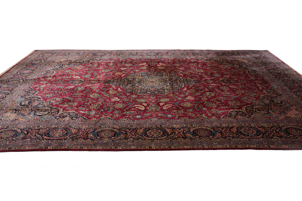10 x 14 Authentic Antique Persian Kashan Rug Rich #PIX-2454