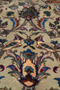 Load image into Gallery viewer, Close-up of a traditional patterned rug with a beige background and intricate floral and bird motifs in blue, red, green, and cream.