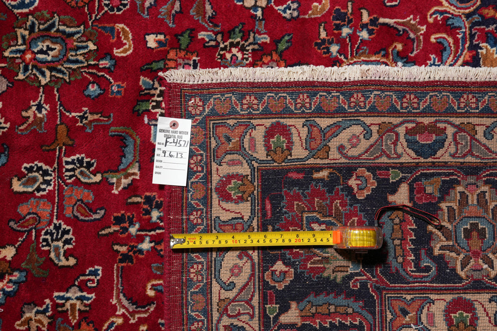 9.6 x 13 Traditional Handmade Iran Persian Kashan Rug Clearance Sale #F-4571