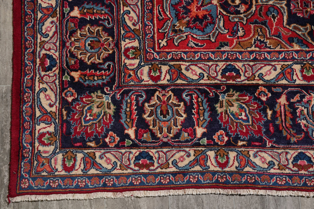 9.6 x 13 Traditional Handmade Iran Persian Kashan Rug Clearance Sale #F-4571
