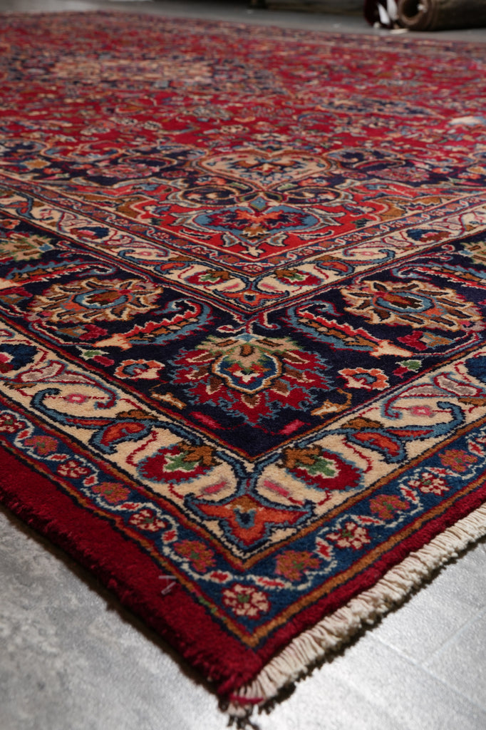 9.6 x 13 Traditional Handmade Iran Persian Kashan Rug Clearance Sale #F-4571