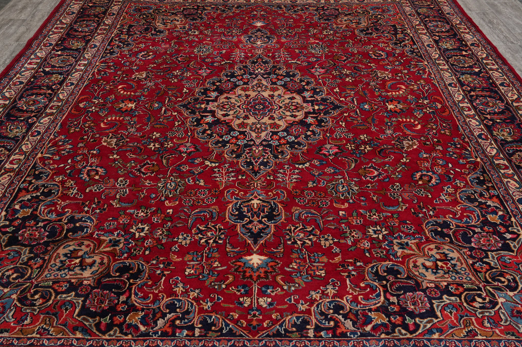 9.6 x 13 Traditional Handmade Iran Persian Kashan Rug Clearance Sale #F-4571