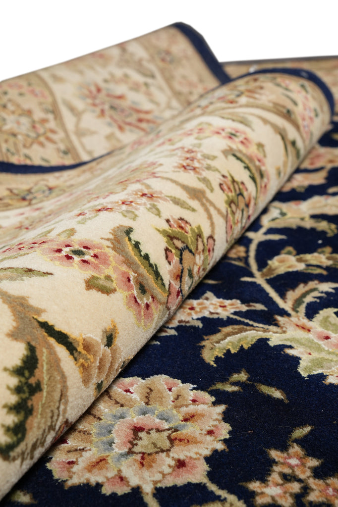 9.9 x 14 High Quality Wool and Silk Handmade Rug Black #PIX-2417