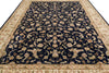 Load image into Gallery viewer, 9.9 x 14 High Quality Wool and Silk Handmade Rug Black #PIX-2417