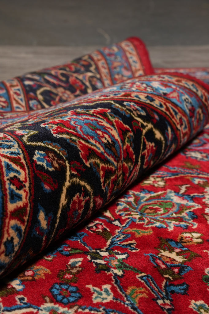 9.9 x 12 Persian Kashan Mashad Rug Classic Traditional Red Blue #F-4572