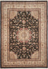 Load image into Gallery viewer, 8.6 x 11.6 Wool and Silk Handmade Tabriz Rug Black