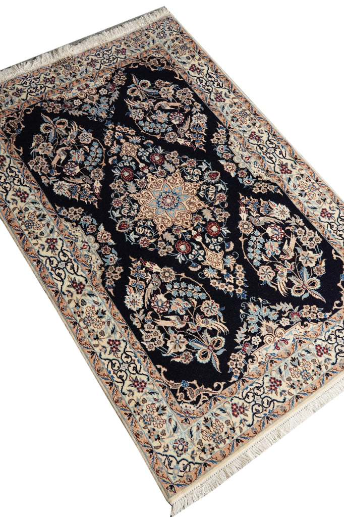 3.3 x 5 Fineer Quality 6 LA Persian Nain Rug Wool and Silk #PIX-4866