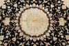 Load image into Gallery viewer, 5 x 8 High Quality SIGNED Wool and Silk Persian Tabriz Rug BLACK 400 KPSI #PIX-26510