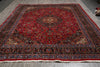 Load image into Gallery viewer, 9.9 x 12 Persian Kashan Mashad Rug Classic Traditional Red Blue #F-4572