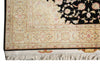 Load image into Gallery viewer, 5 x 8 High Quality SIGNED Wool and Silk Persian Tabriz Rug BLACK 400 KPSI #PIX-26510