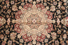 Load image into Gallery viewer, 8.6 x 11.6 Wool and Silk Handmade Tabriz Rug Black #PIX-13158