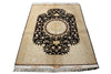 Load image into Gallery viewer, 5 x 8 High Quality SIGNED Wool and Silk Persian Tabriz Rug BLACK 400 KPSI #PIX-26510