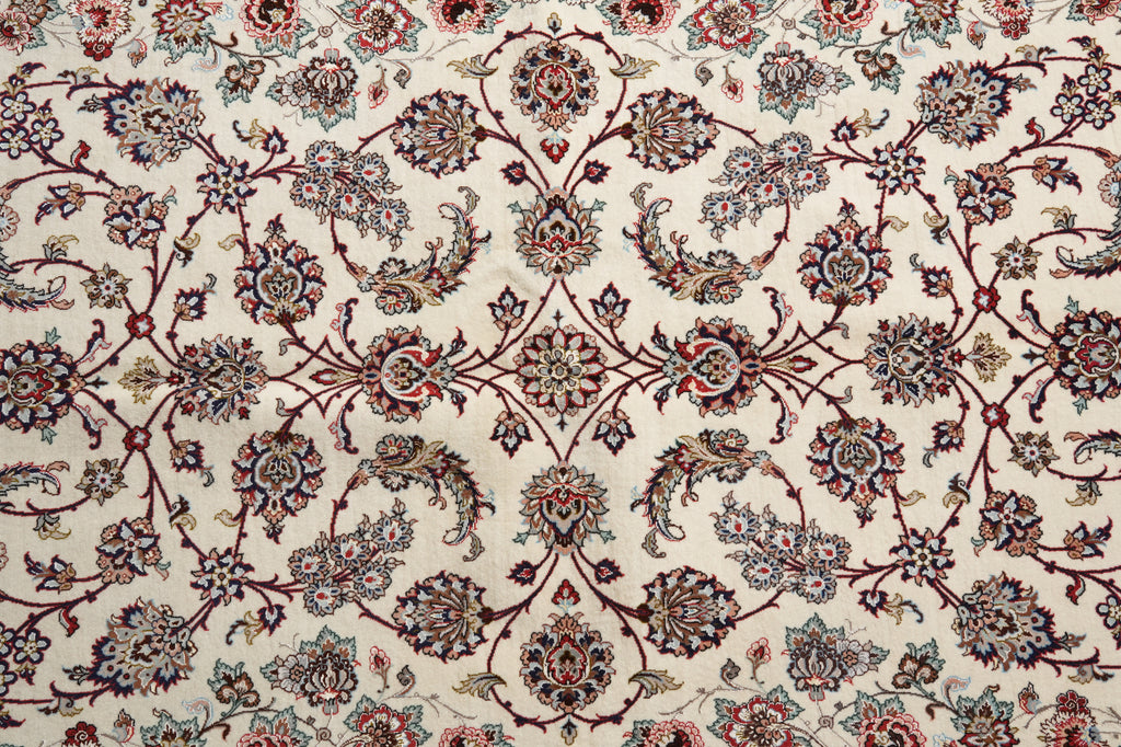 5 x 7.8 SIGNED Authentic Persian Esfahan Rug Wool and Silk on Silk 500 KPSI #PIX-16884