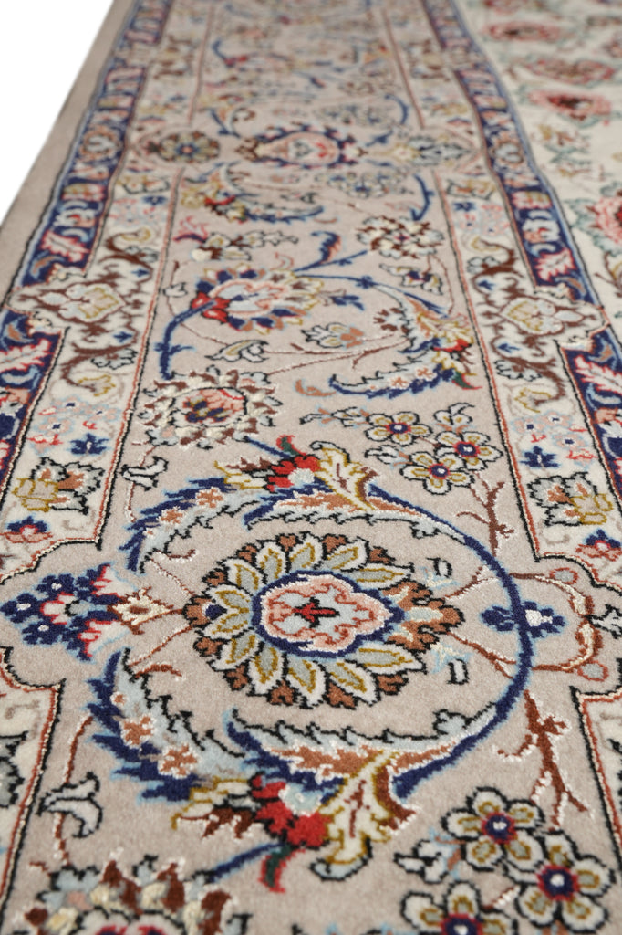 5 x 7.8 SIGNED Authentic Persian Esfahan Rug Wool and Silk on Silk 500 KPSI #PIX-16884