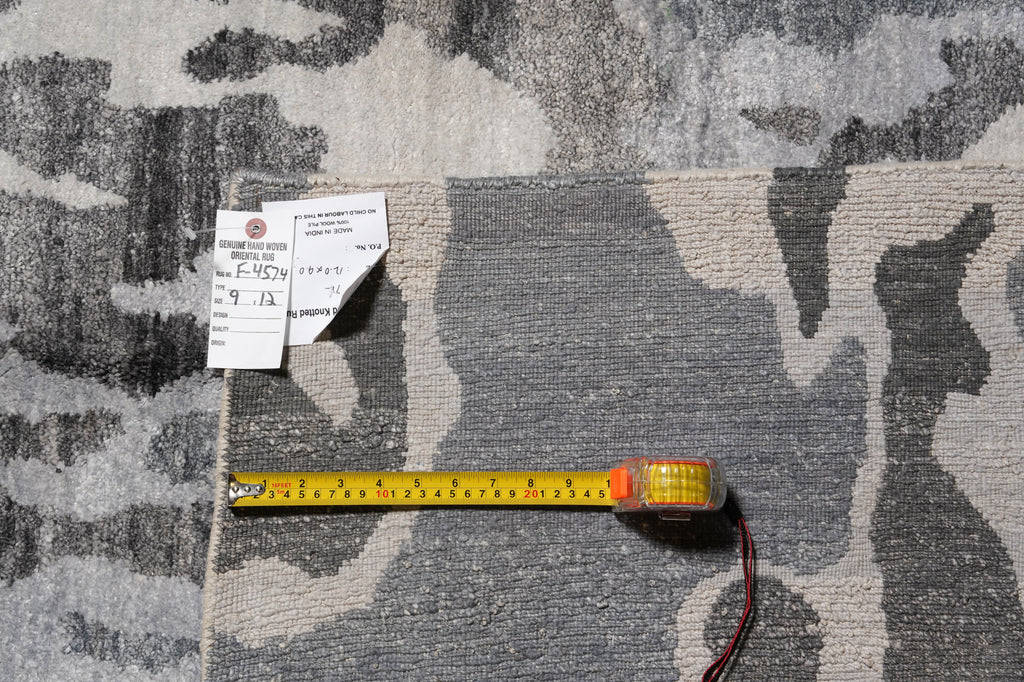 9 x 12 Contemporary Handmade Quality Rug Gray #F-4574