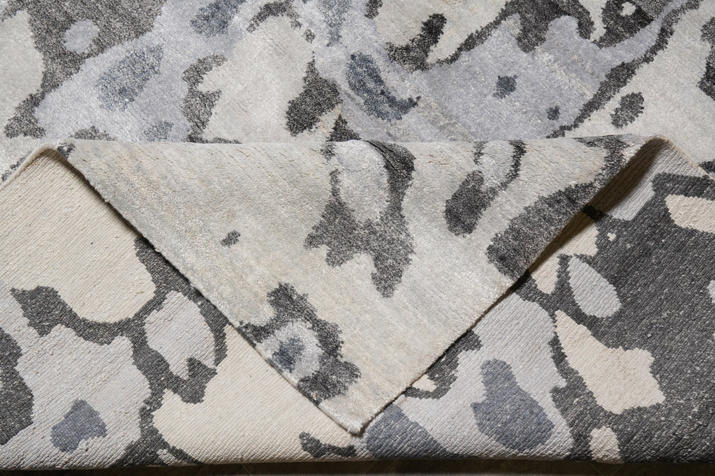 9 x 12 Contemporary Handmade Quality Rug Gray #F-4574