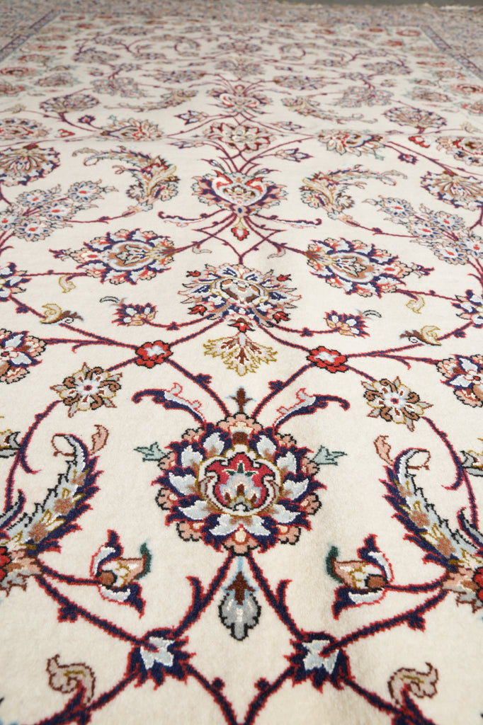 5 x 7.8 SIGNED Authentic Persian Esfahan Rug Wool and Silk on Silk 500 KPSI #PIX-16884