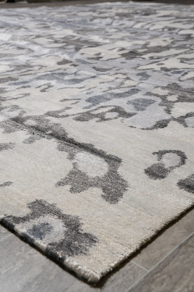 9 x 12 Contemporary Handmade Quality Rug Gray #F-4574