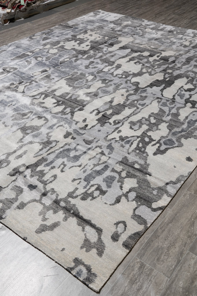 9 x 12 Contemporary Handmade Quality Rug Gray #F-4574