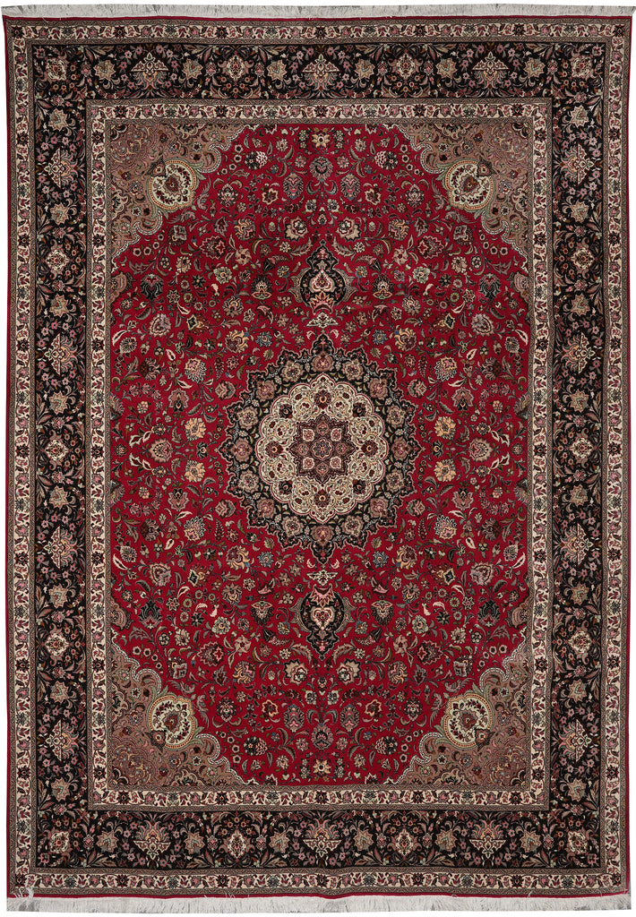 10 x 13.8 High Quality 400 KPSI Authentic Persian Tabriz Rug IRAN #PIX-13087