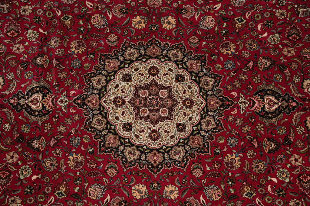 10 x 13.8 High Quality 400 KPSI Authentic Persian Tabriz Rug IRAN #PIX-13087