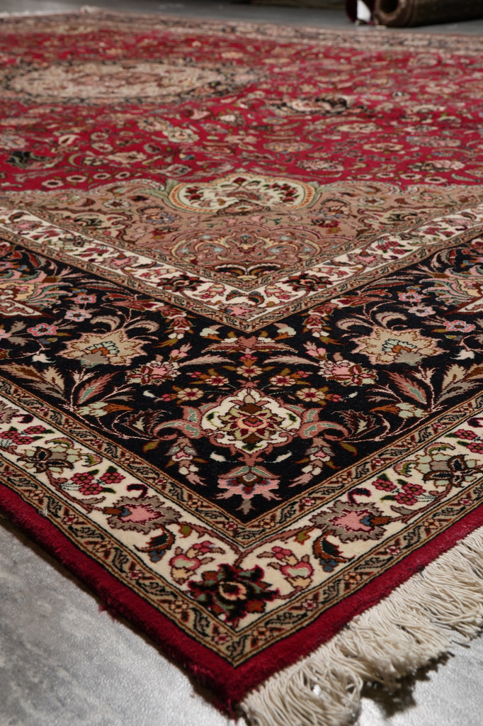 10 x 13.8 High Quality 400 KPSI Authentic Persian Tabriz Rug IRAN #PIX-13087