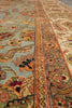 Load image into Gallery viewer, 10 x 14 Quality Handamde Jaipur Rug Light Blue and Gold #F-4270