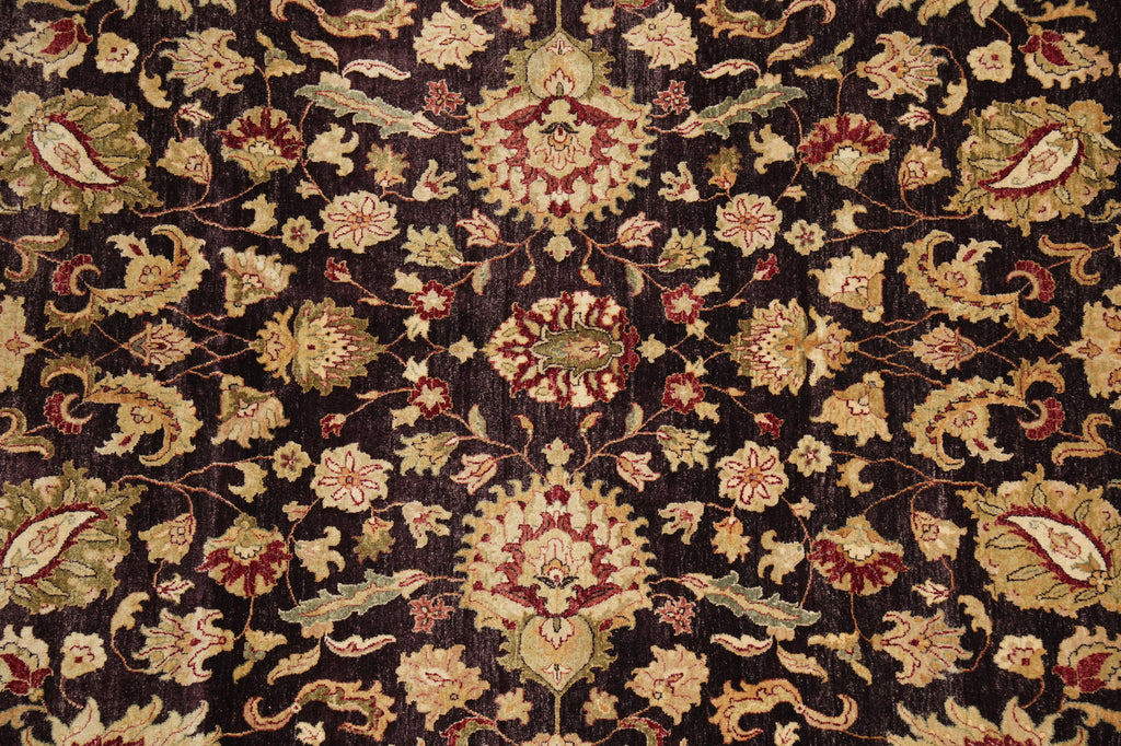 8 x 10 Dark Brown Black Chobi Peshawar Rug #PIX-10601