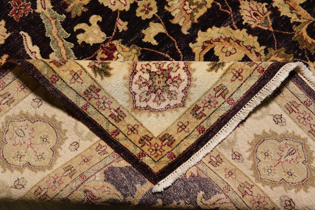 8 x 10 Dark Brown Black Chobi Peshawar Rug #PIX-10601