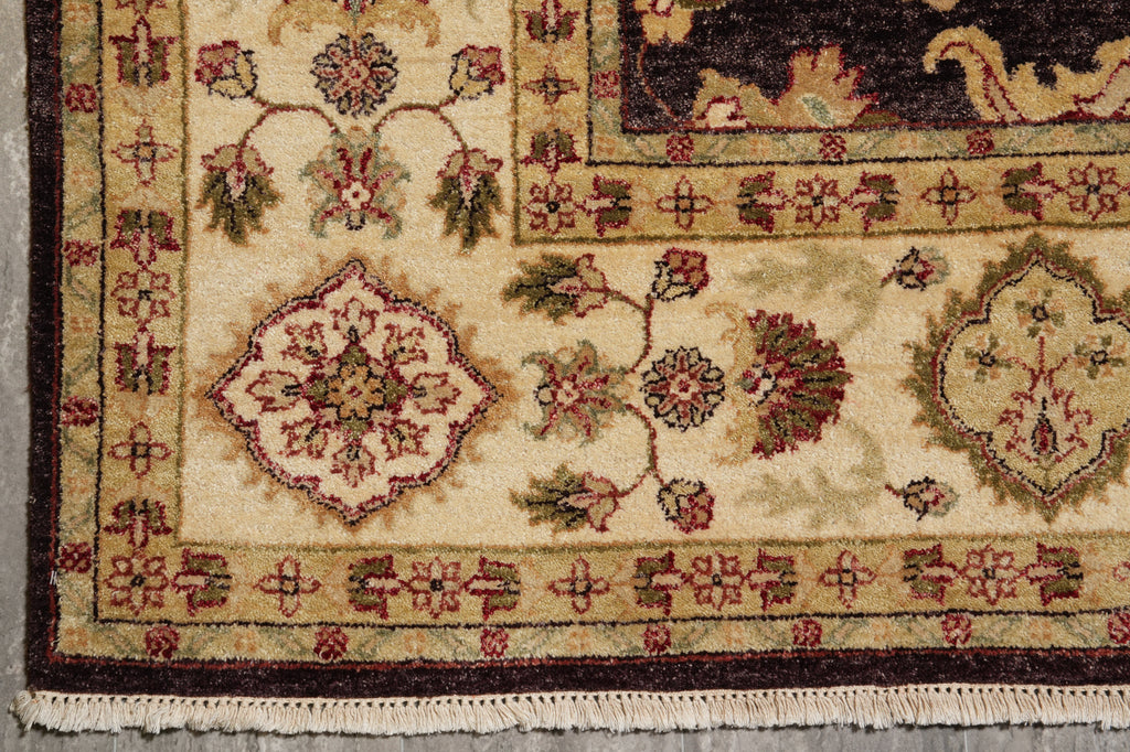 8 x 10 Dark Brown Black Chobi Peshawar Rug #PIX-10601