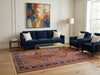 Load image into Gallery viewer, 5.5 x 8.8 Blush Color Fine Persian Sarouk Rug #B-72415