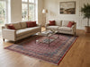 Load image into Gallery viewer, 7' x 10' Coral Red Fine Persian Kord Lilihan Bijar Rug 72757