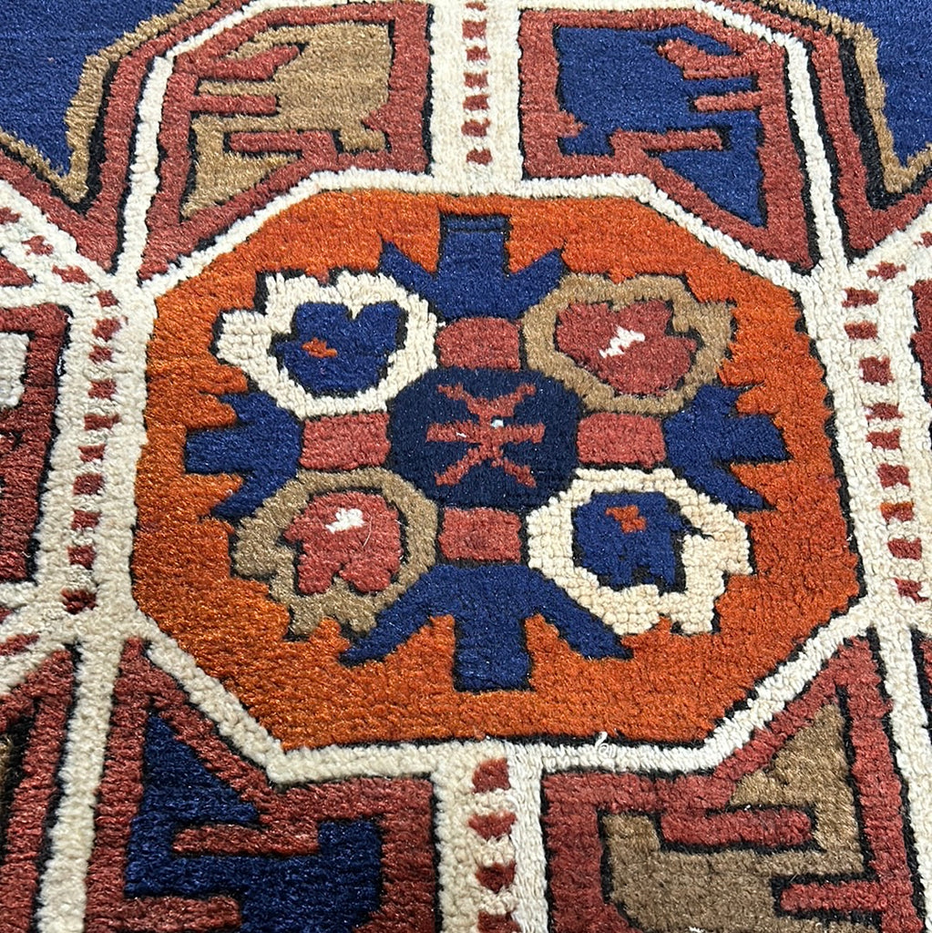 4.7 x 7.6 Navy Blue Russian Kazak Rug 8884