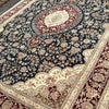 Load image into Gallery viewer, 9.5 x 13.7 Navy Blue Wool &amp; Silk Sino Tabriz Rug #PIX-14840