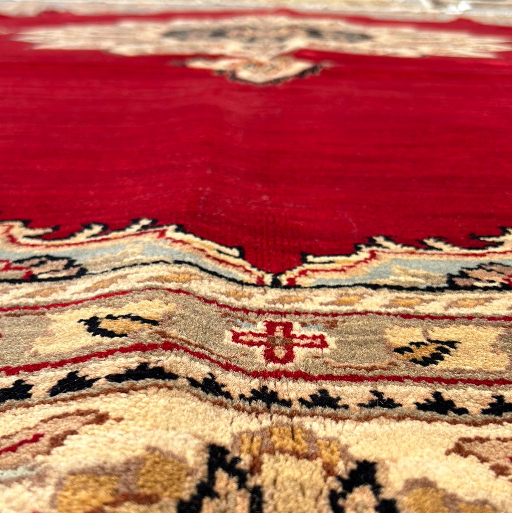 10 x 14 Red White Ivory Rug 17526