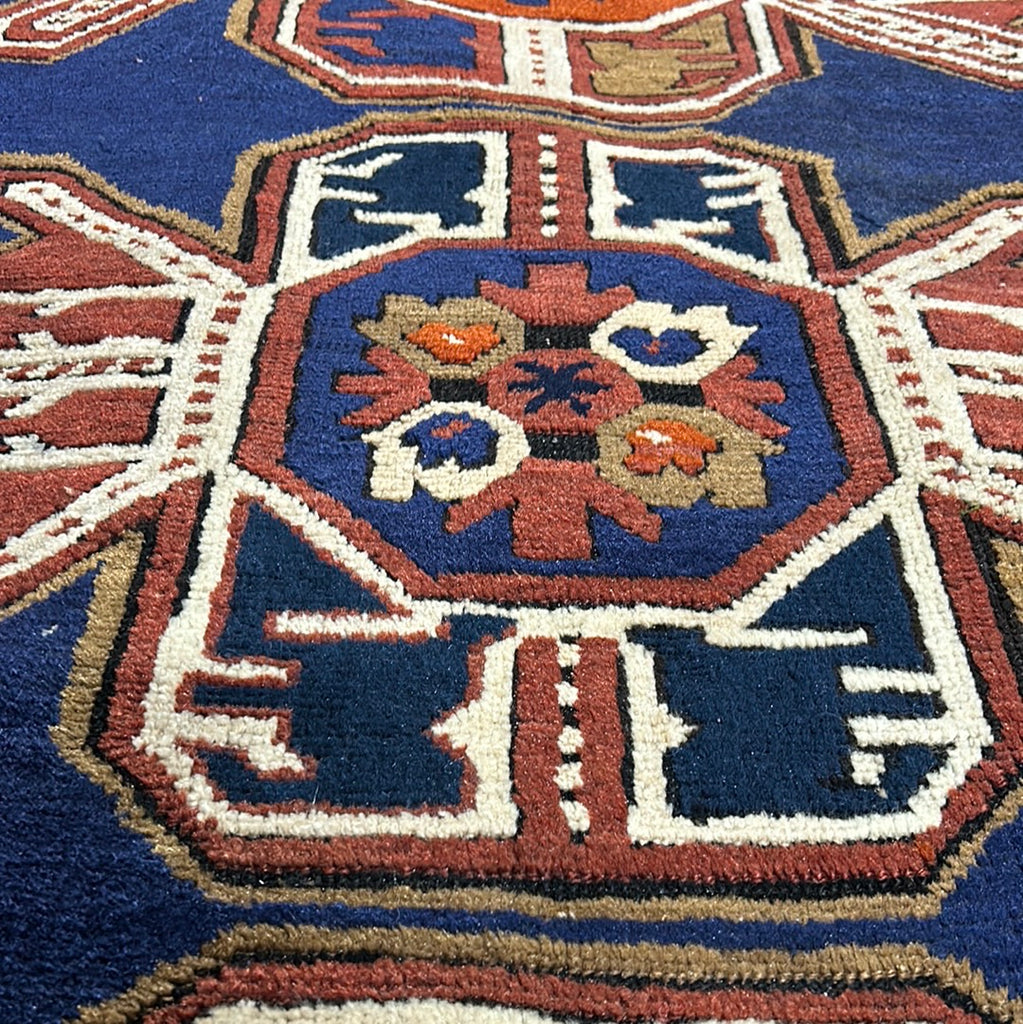 4.7 x 7.6 Navy Blue Russian Kazak Rug 8884