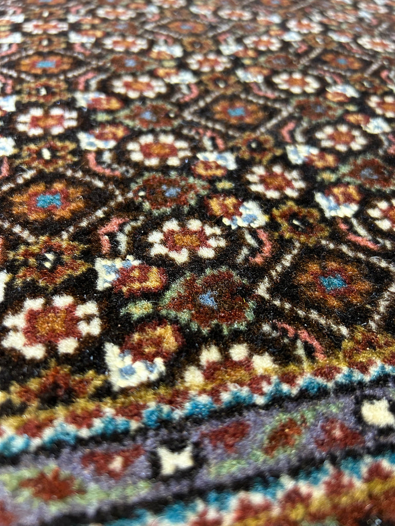 2.4 x 11.3 Persian Tabriz Mahi Wool and Silk Runner #F-6103