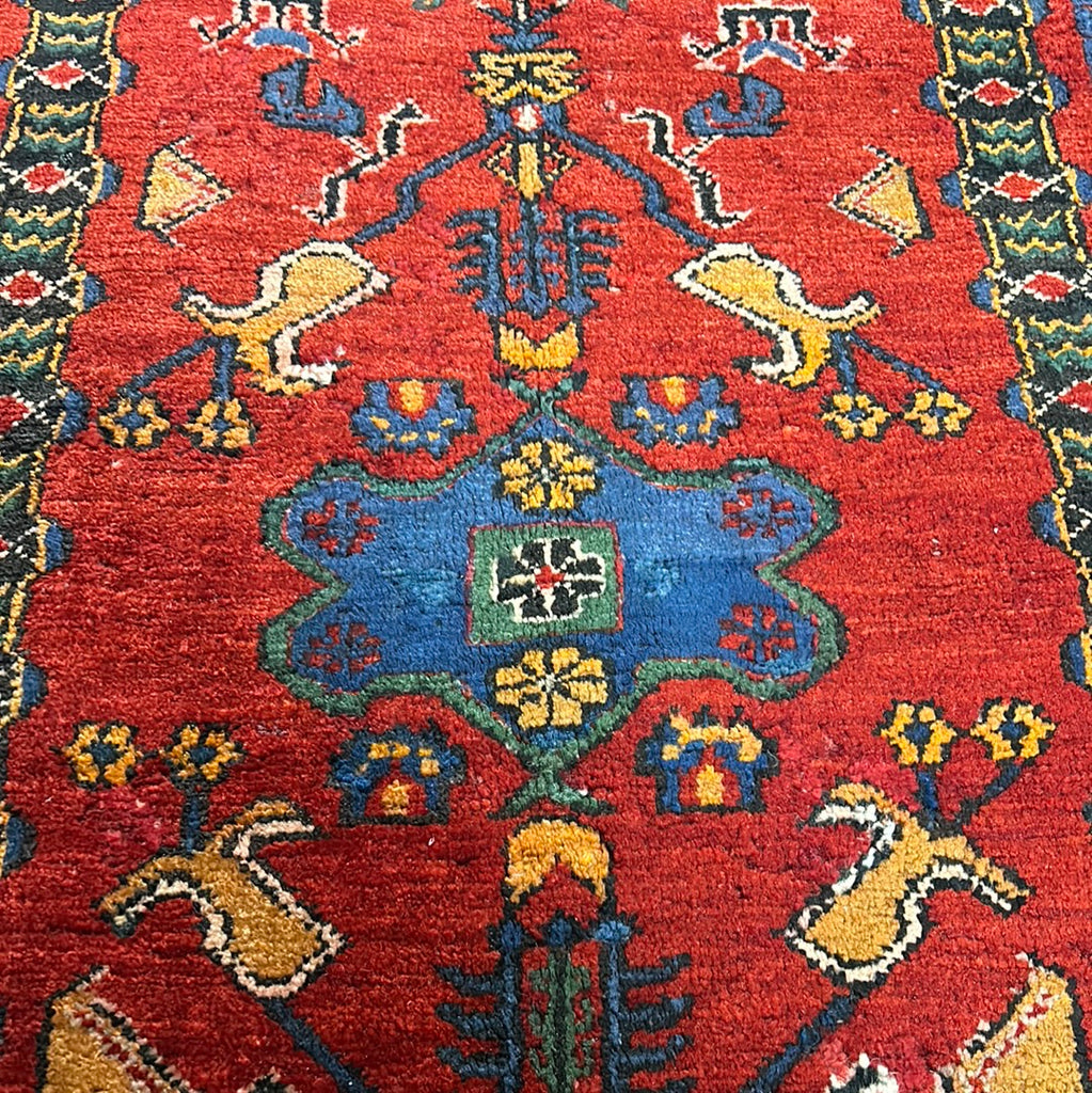 4.8 x 7.7 Red Semi Antique Russian Kazak Runner 73226