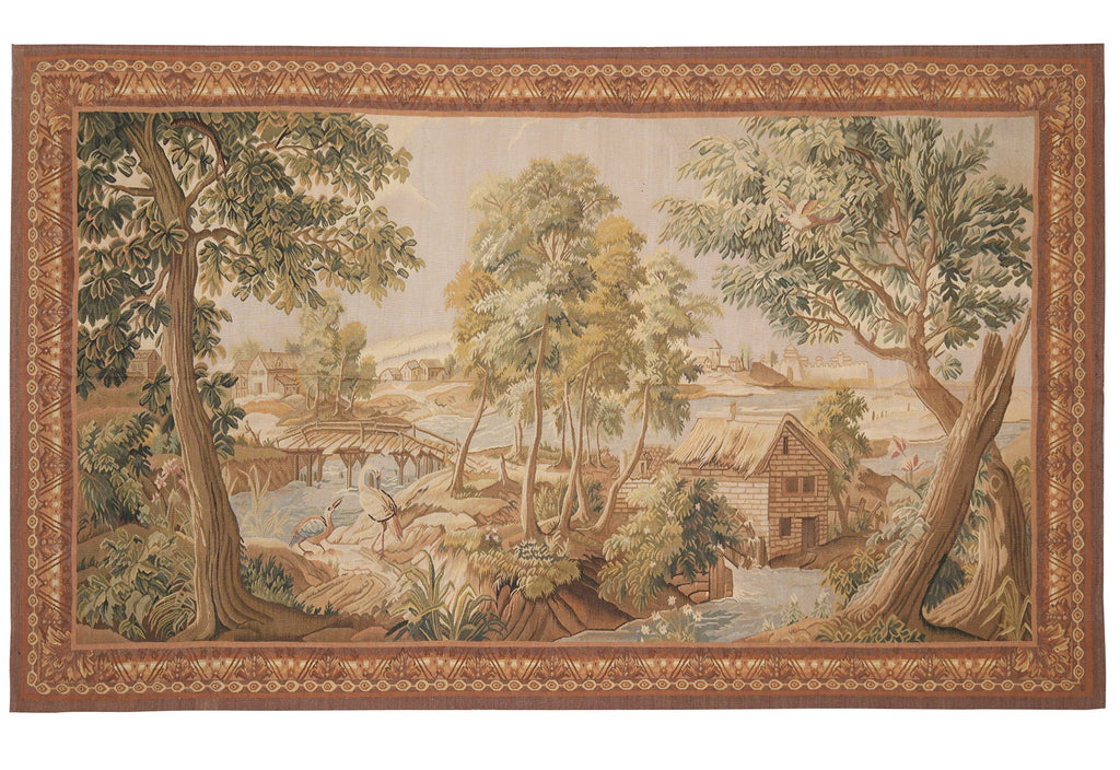 4.4 x 7 FALL SCENERY Hanging Tapestry Handmade Rug