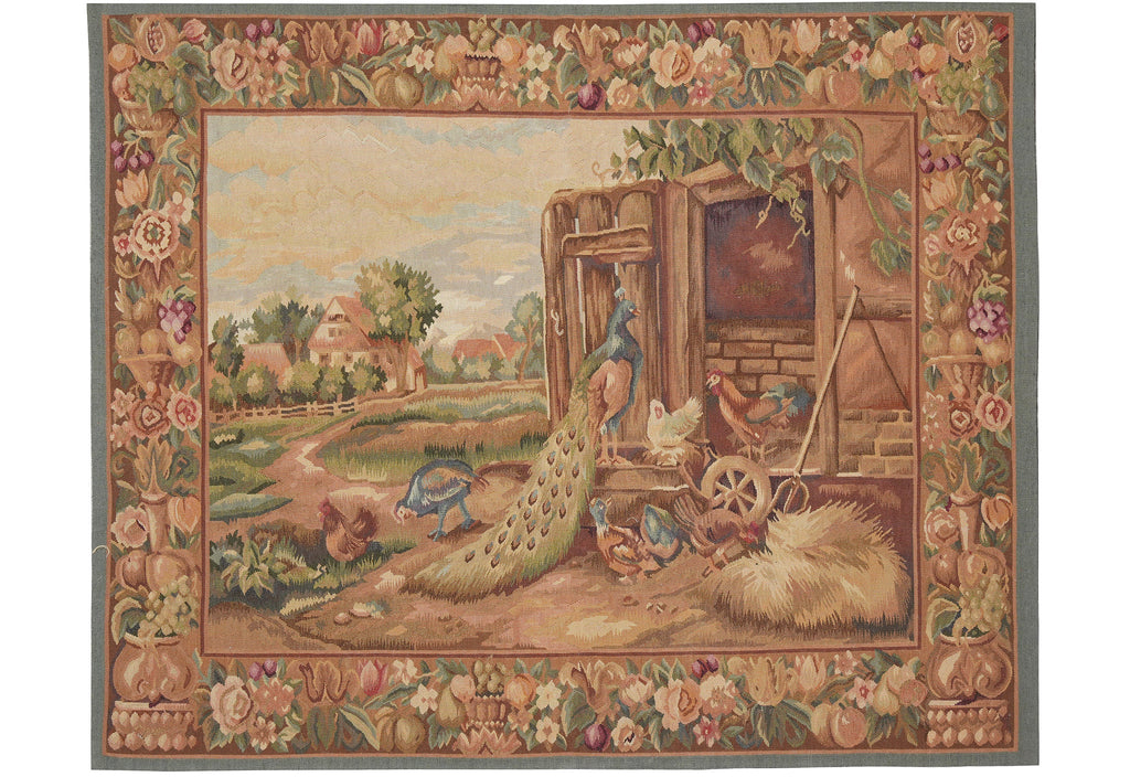 3 x 4 Peacock handmade Tapestry Hanging Rug
