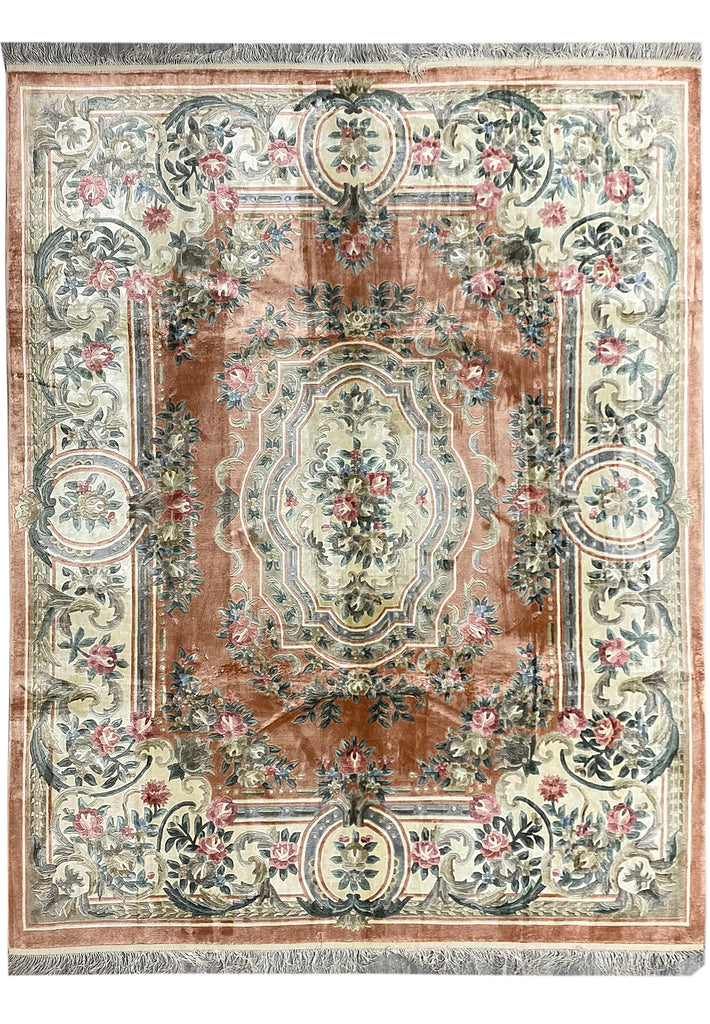 8 x 10 Handmade Aubusson Bamboo Silk #F-6741