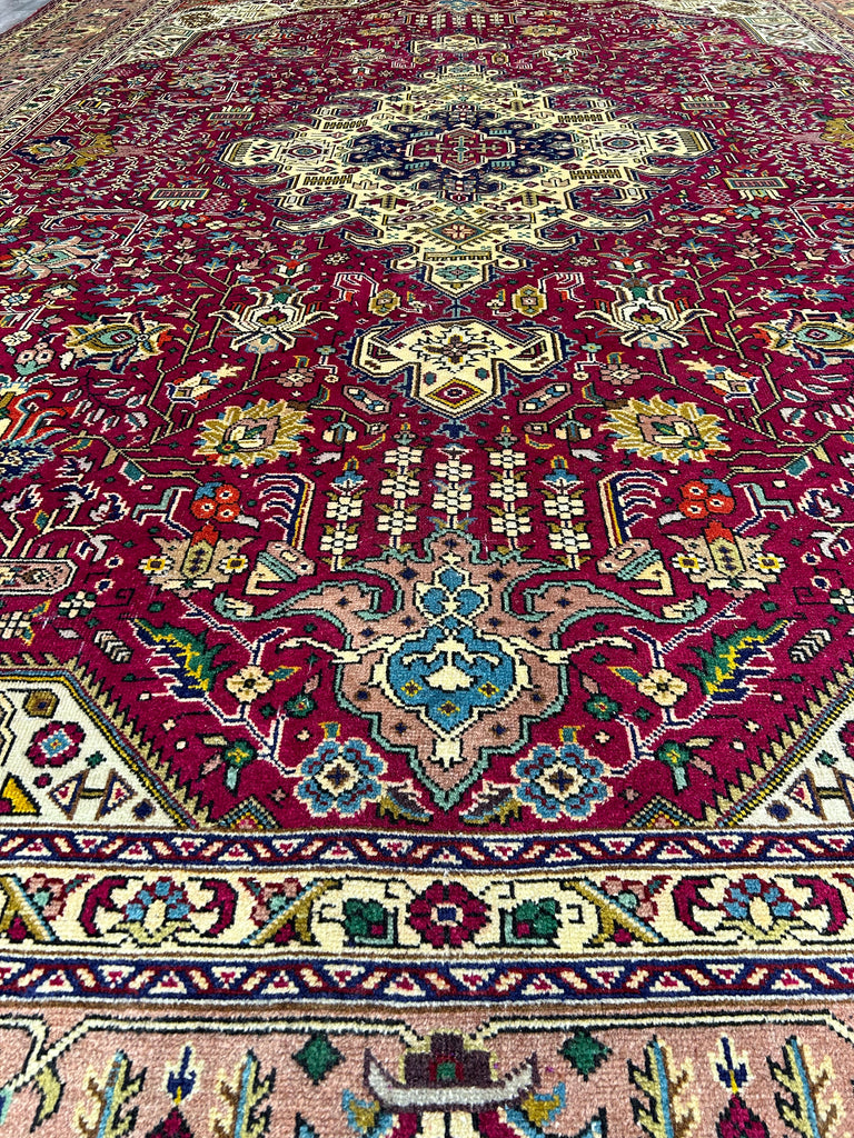 8.1 x 11.2 Genuine Persian Tabriz Wool Rug #PIX-11852