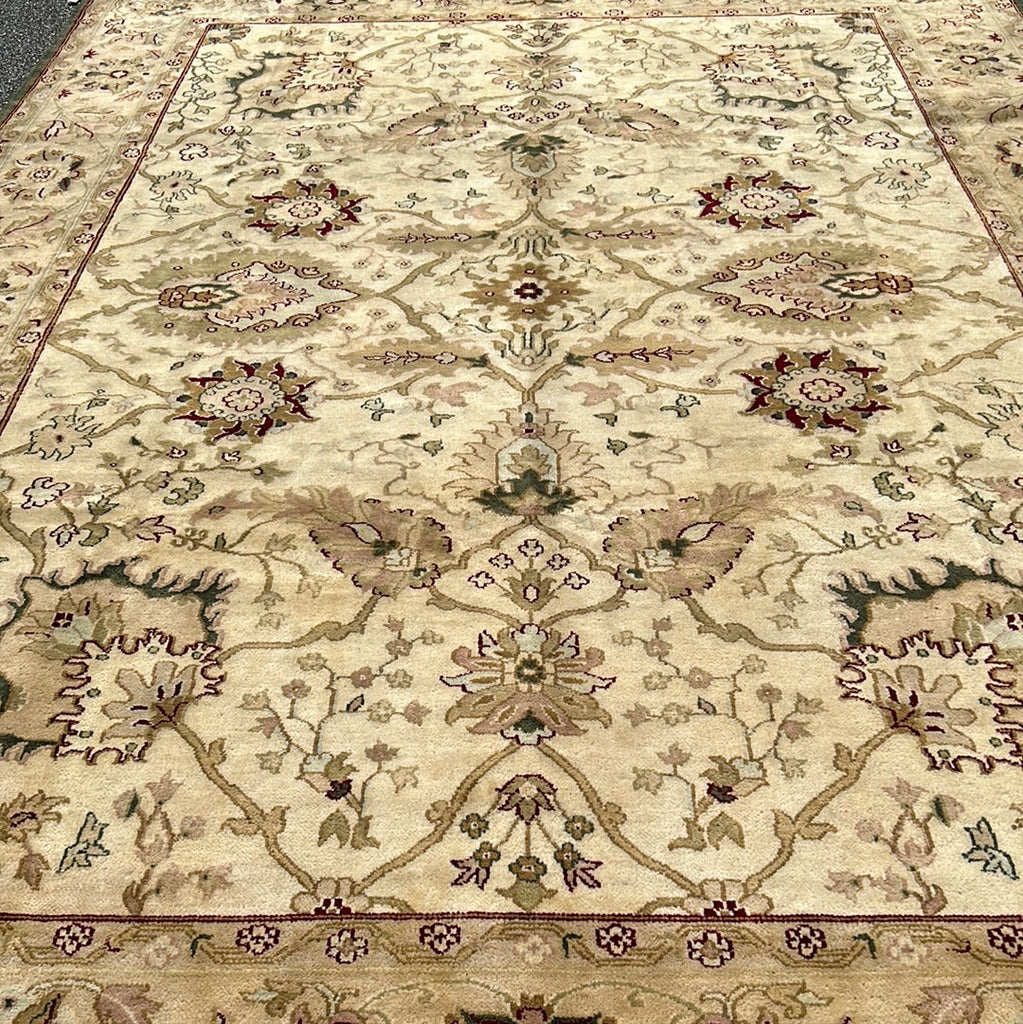 10 x 14.2 Ivory Green Agra Rug 79575