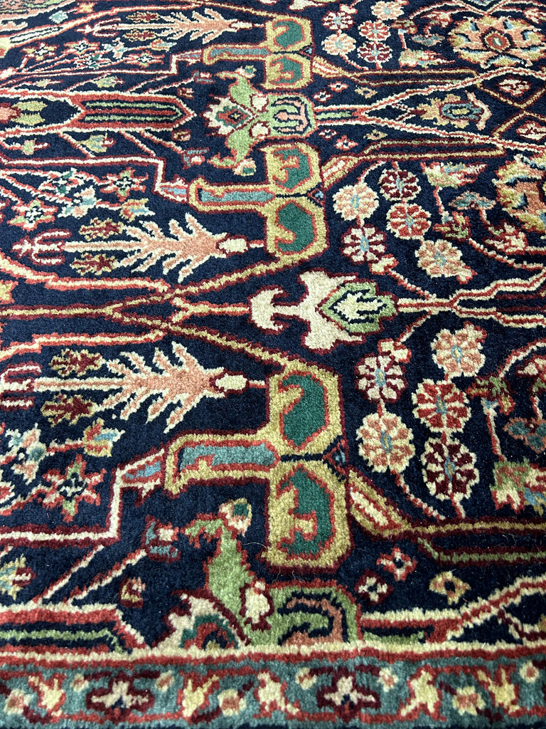 4.8 x 9.9 Navy Blue Persian Mahal Runner Rug 1146