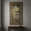 Load image into Gallery viewer, 4.8 x 8 Authentic French ANTIQUE Tapestry Scenery 100 Years Old #F-3029